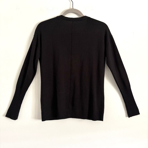 Not Monday Black Long Sleeve Cardigan Button Front Linen Silk Blend Women’s XS - Picture 8 of 10